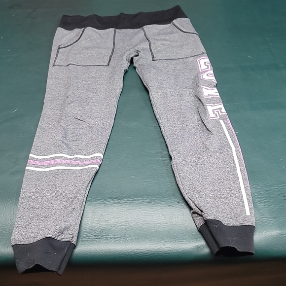 Other - **Women's' Gray Active Joggers with Pink Accent - Unknown Brand**